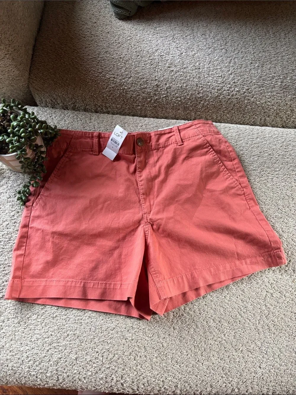 🆕 with tags LOFT Coral Cotton Bermuda Shorts